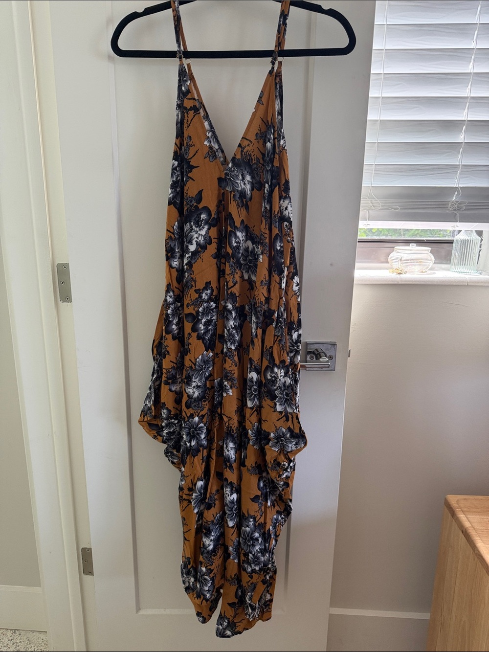 Bohemian Floral V-Neck Maxi Dress in Mustard - Picture 2 of 3